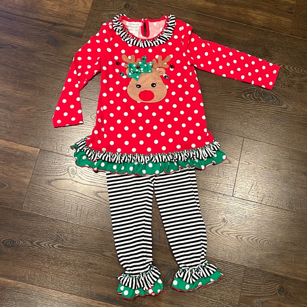Girls Holiday Reindeer Outfit